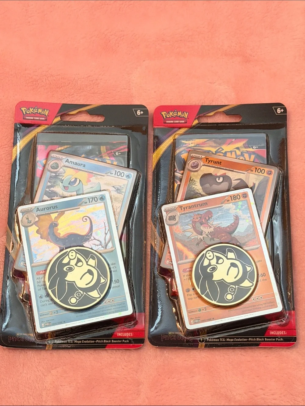 Pokémon Mega Evolution Pitch Black Aurorus, Amaura, Tyrantrum, Tyrunt Card Packs